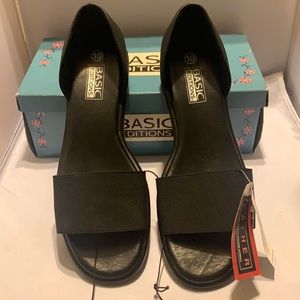 Black dress Sandals / open toe loafer